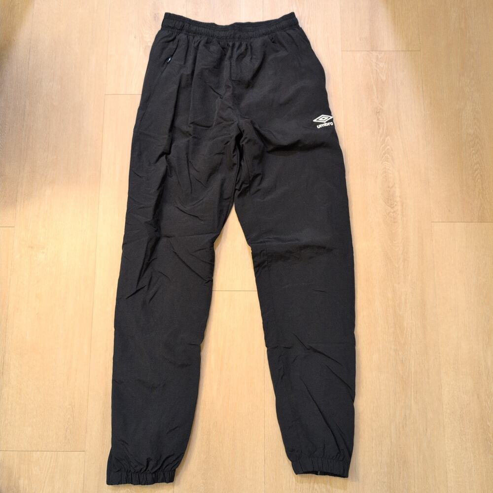 VTG Umbro Youth Boys Small Windbreaker Pants Fleece Lined Soccer Nylon